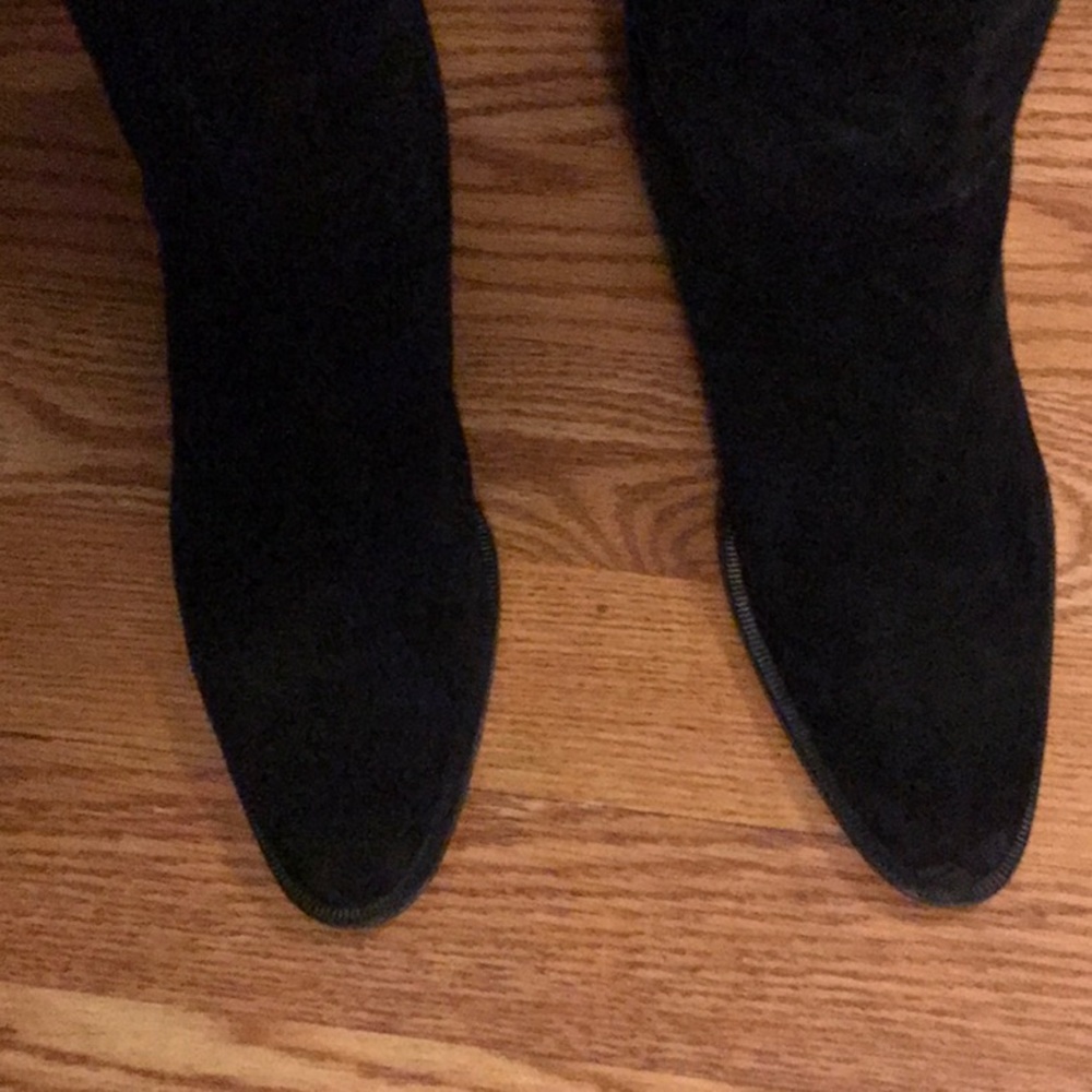 Adrienne Vittadini Black Suede Knee High boots 8 - Picture 3 of 8
